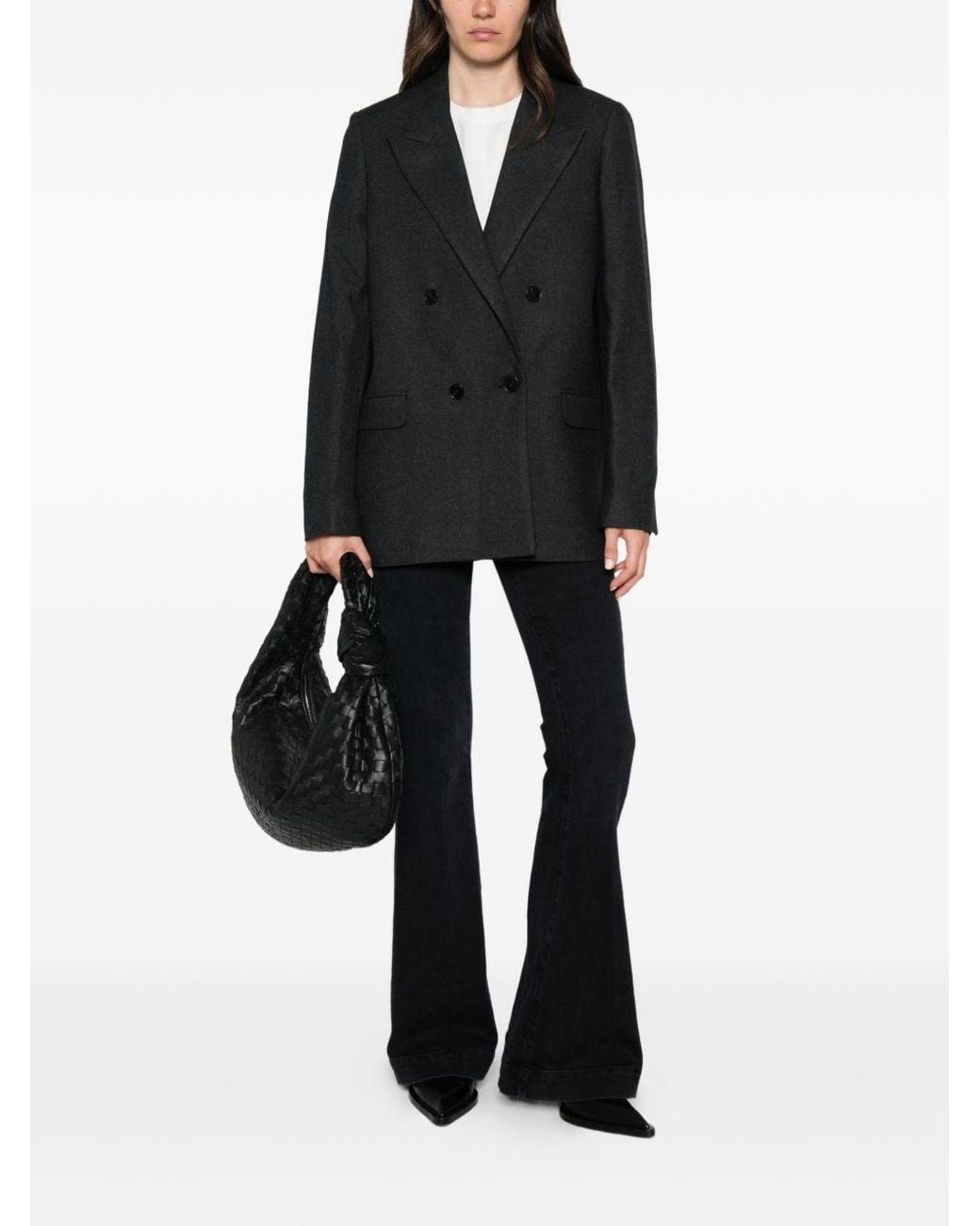 Closed Black Double-Breasted Blazer Jacket