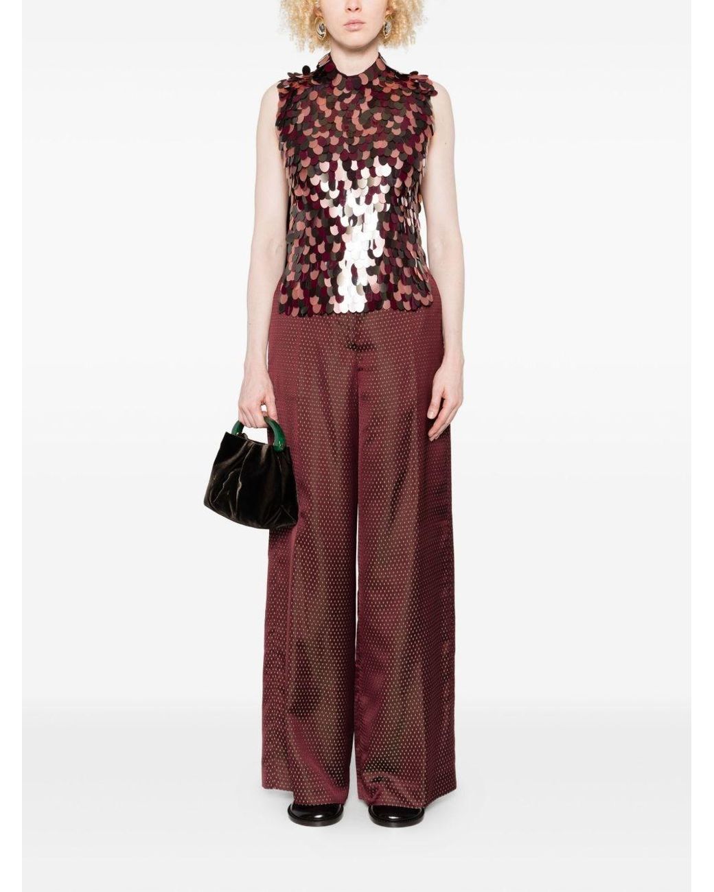 Dries Van Noten Purple Penn Cotton Trousers