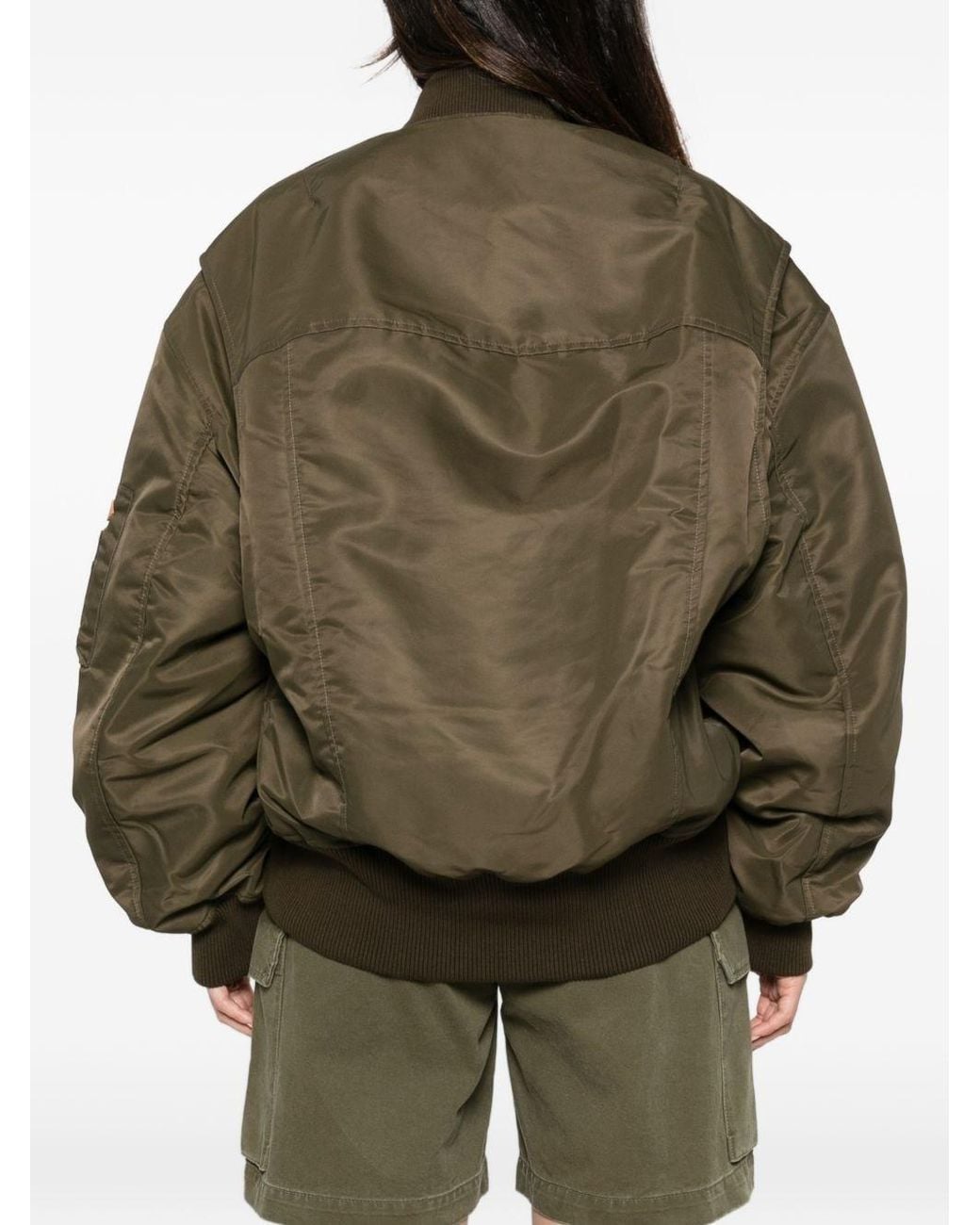J.W. Anderson Green Nylon Oversized Bomber Jacket