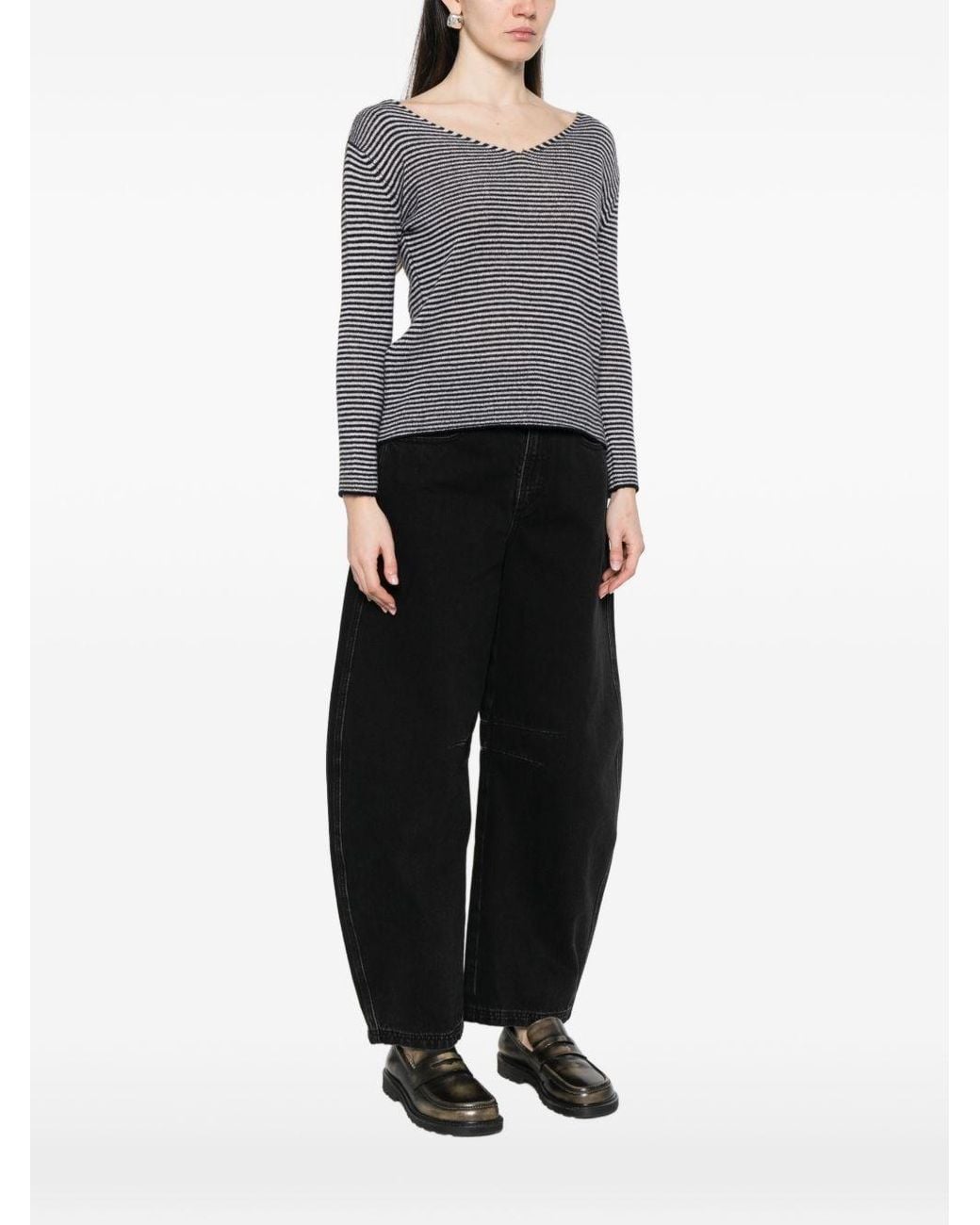 Be You Gray Cashmere V-Necked Sweater