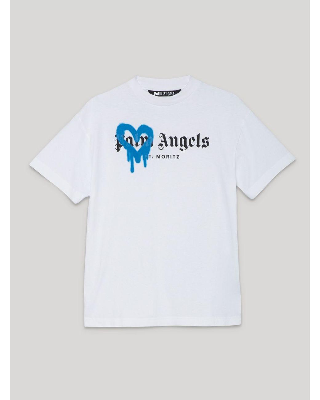 Palm Angels Preload St Moritz Heart Sprayed T-shirt in White for