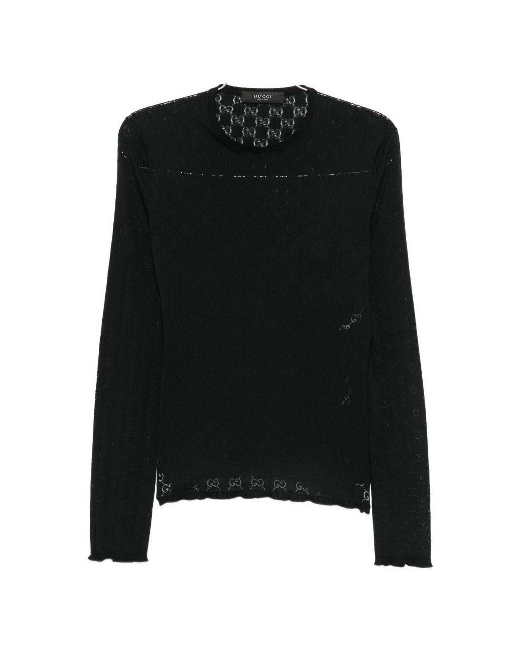 Gucci Black Gg Cotton Sweater