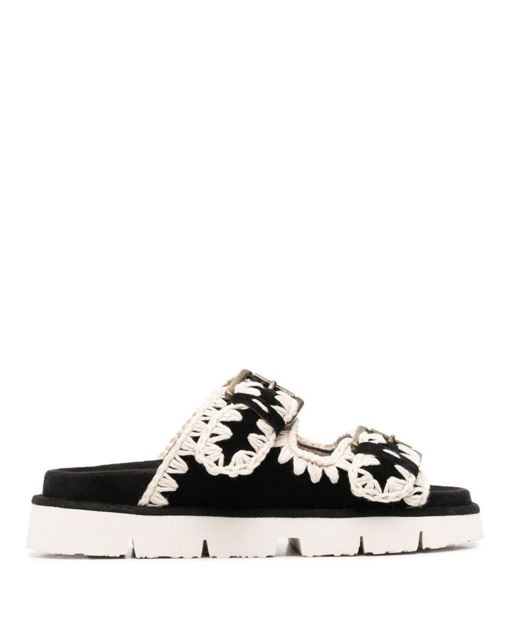 Mou White Bio 2 Buckles Sandals
