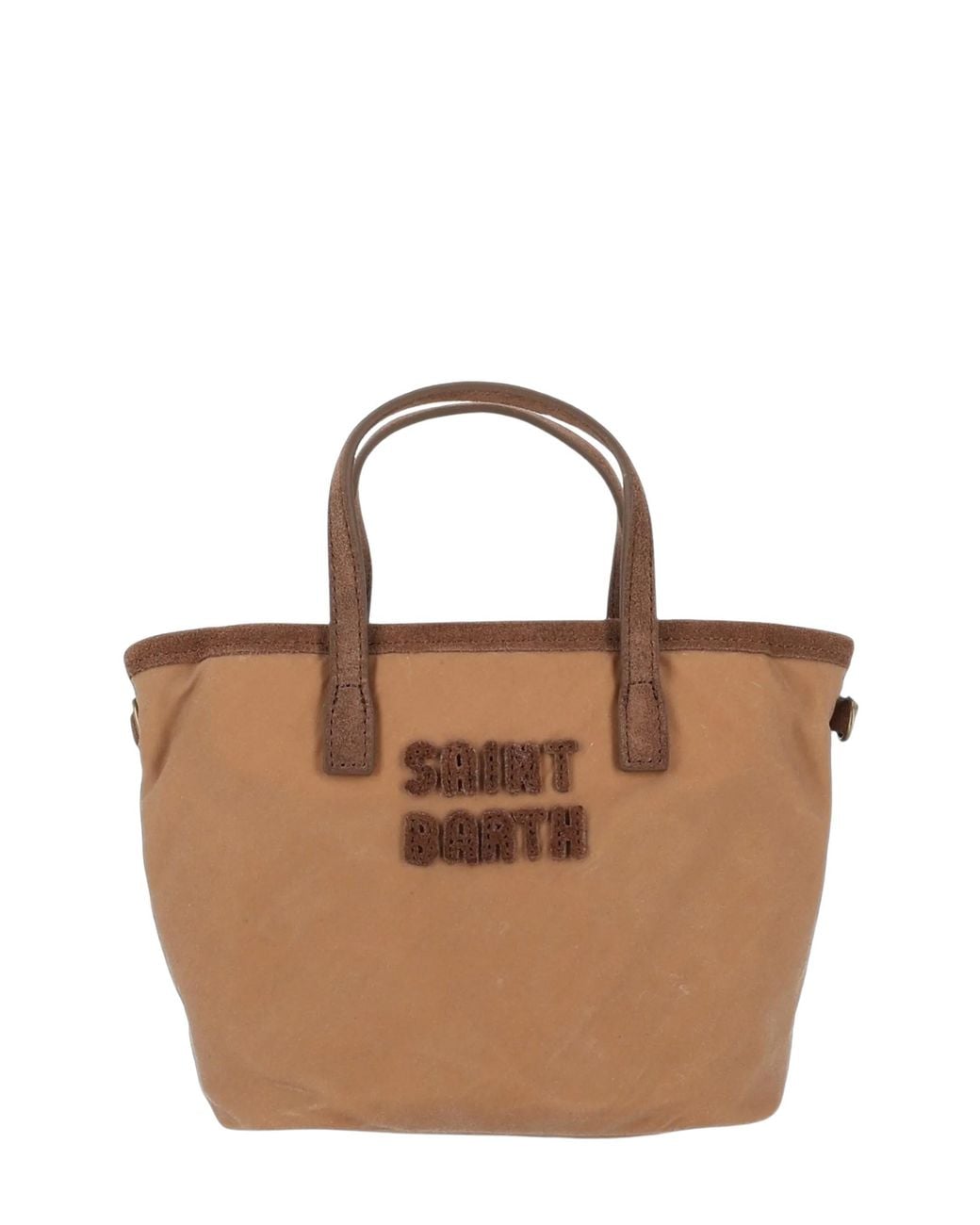 Mc2 Saint Barth Brown Logo-Lettering Tote Bag