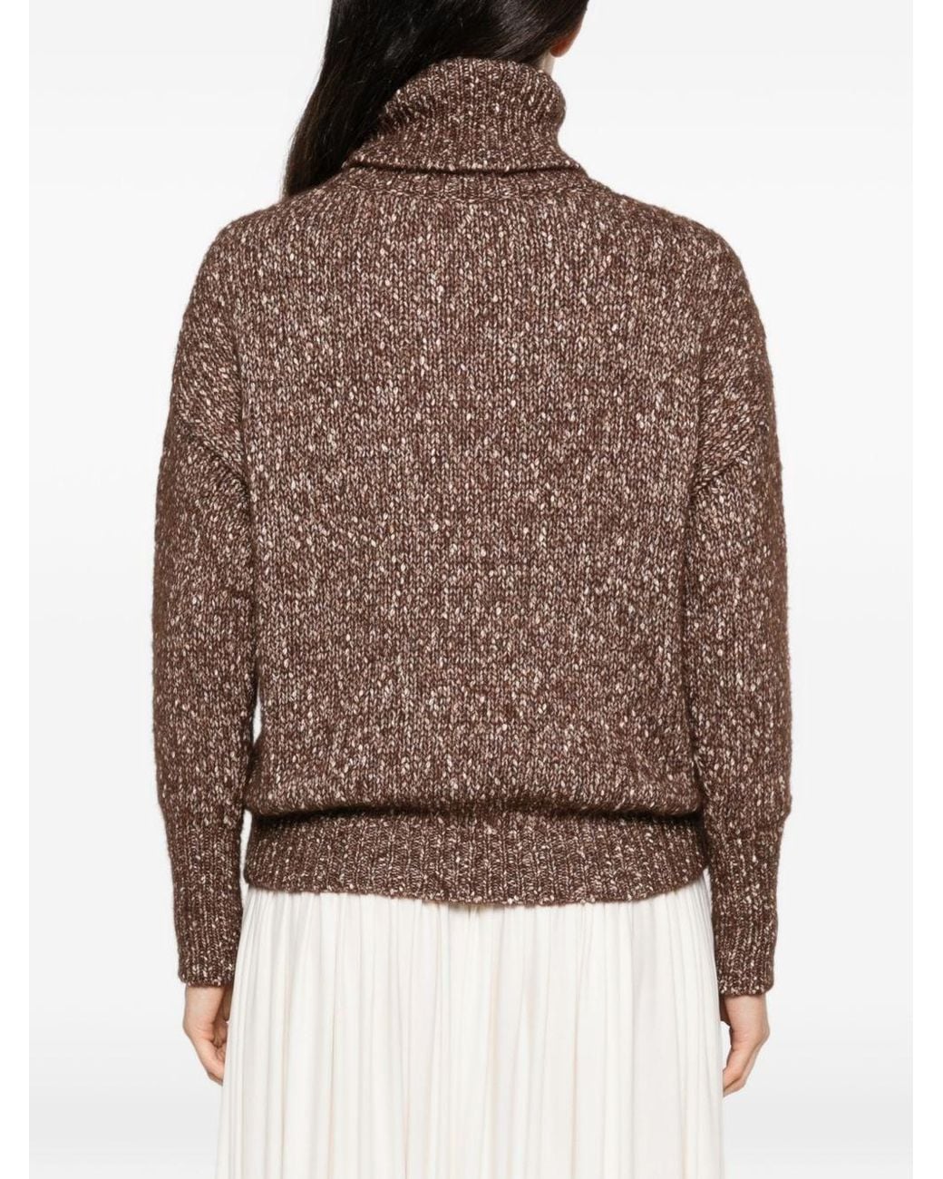 Base London Brown Cotton And Wool Turtle-Neck Sweater
