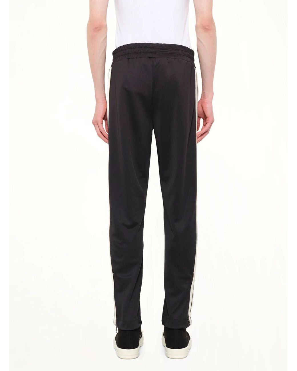 Palm Angels Blue Logo Trousers for men