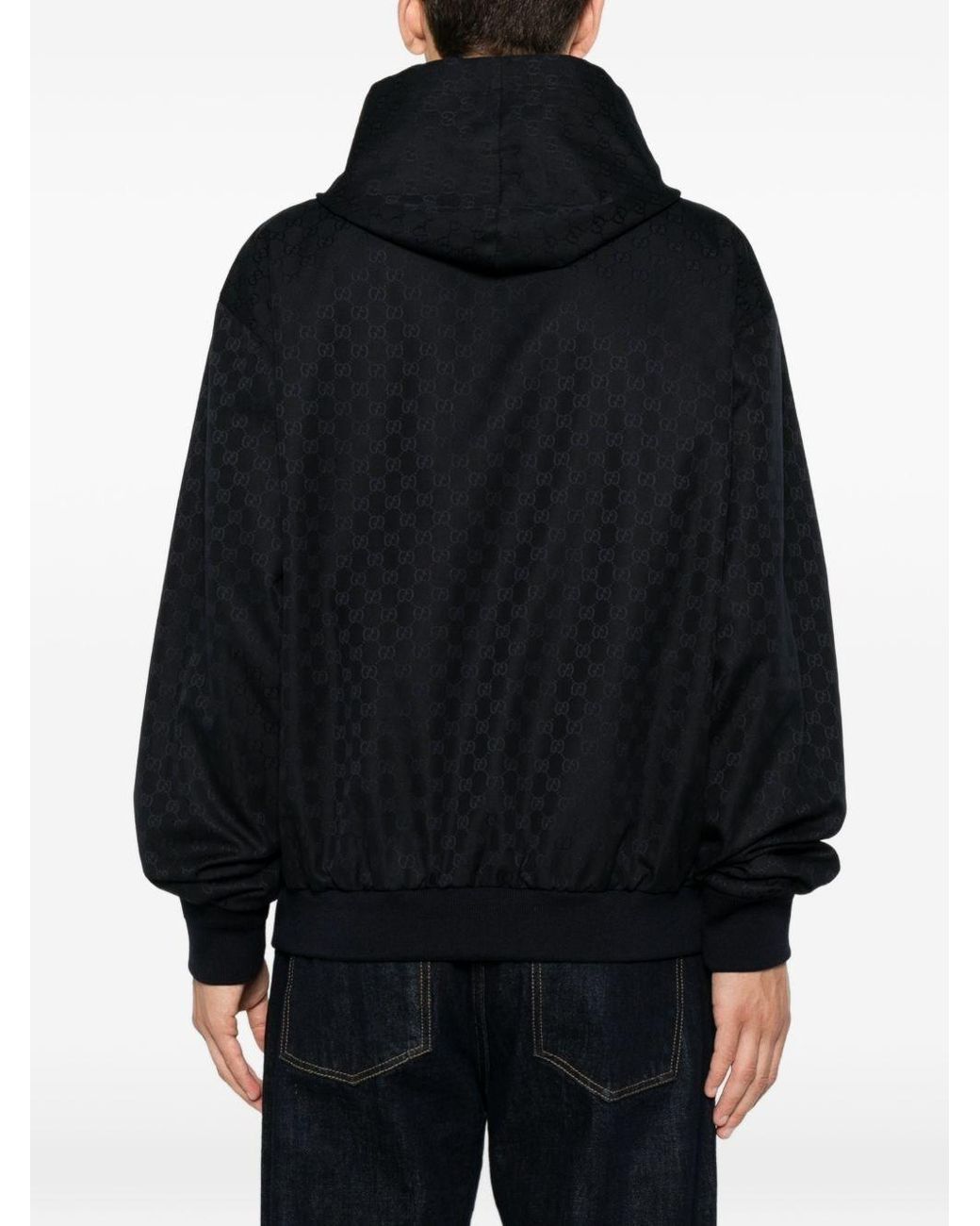 Gucci Black Gg Cotton Blouson Jacket