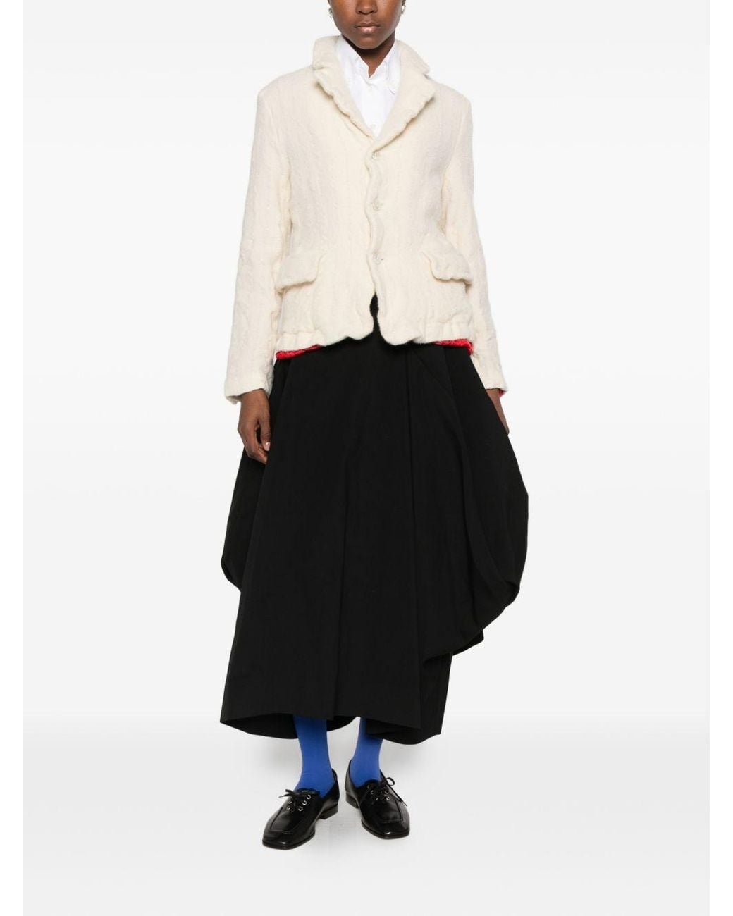 Comme des Garçons White Wool Jacket