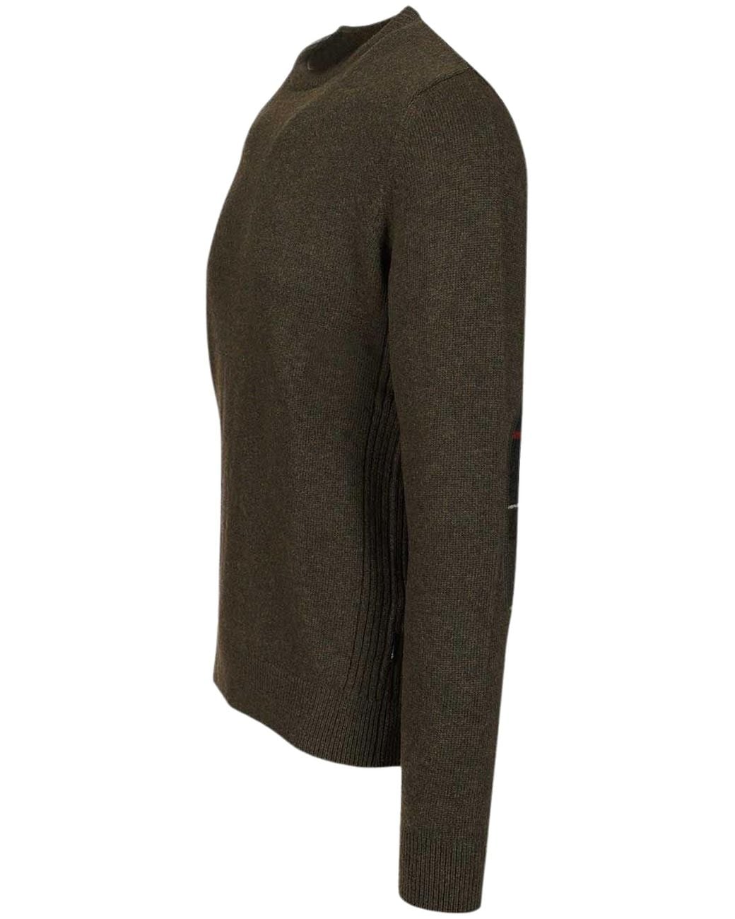 Barbour Green Wool Sweater for men