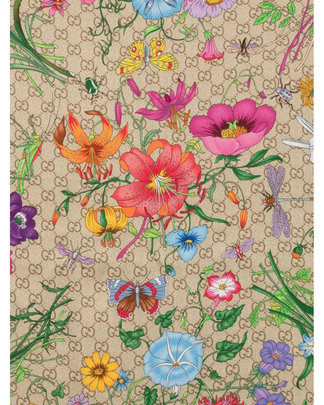Gucci Natural Floral Scarf