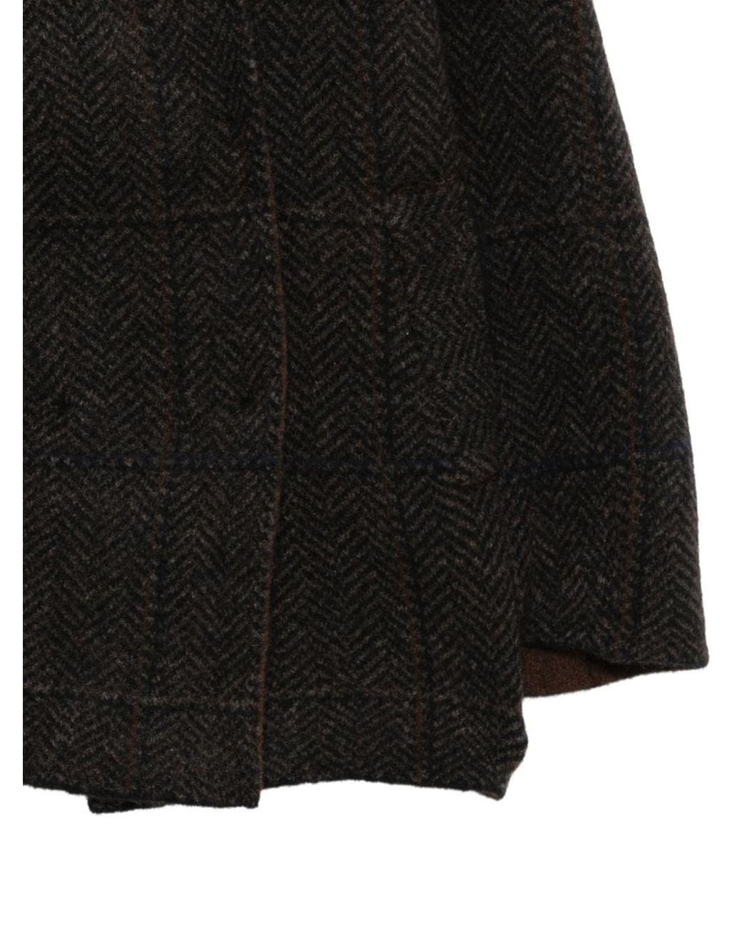 Boboutic Black Wool Double-Breasted Jacket