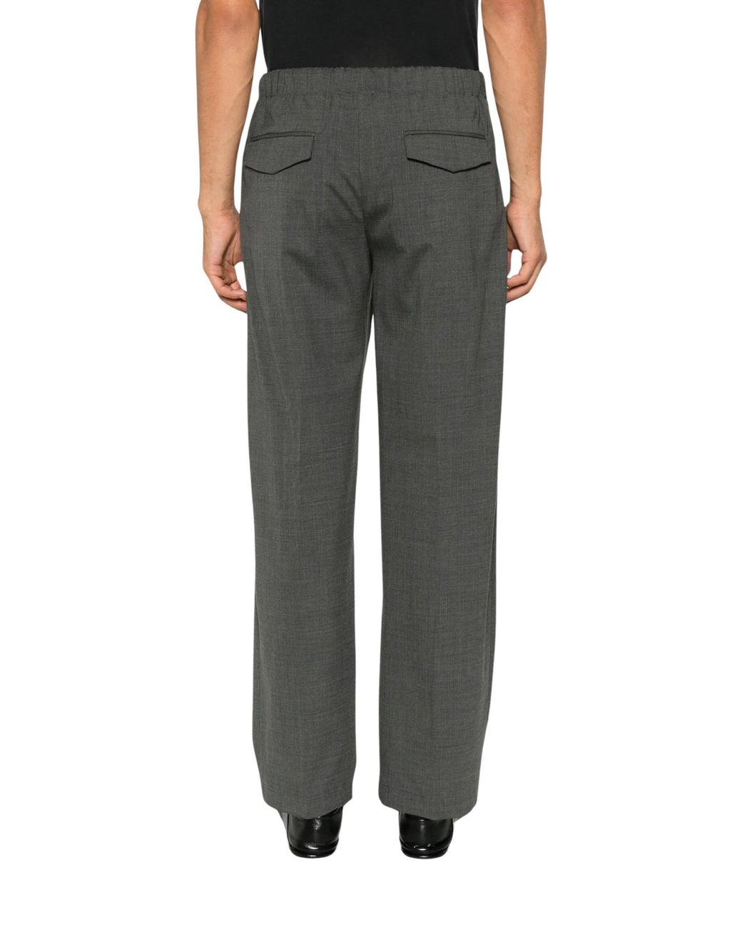 Lardini Gray Elasticated-Waistband Trousers for men