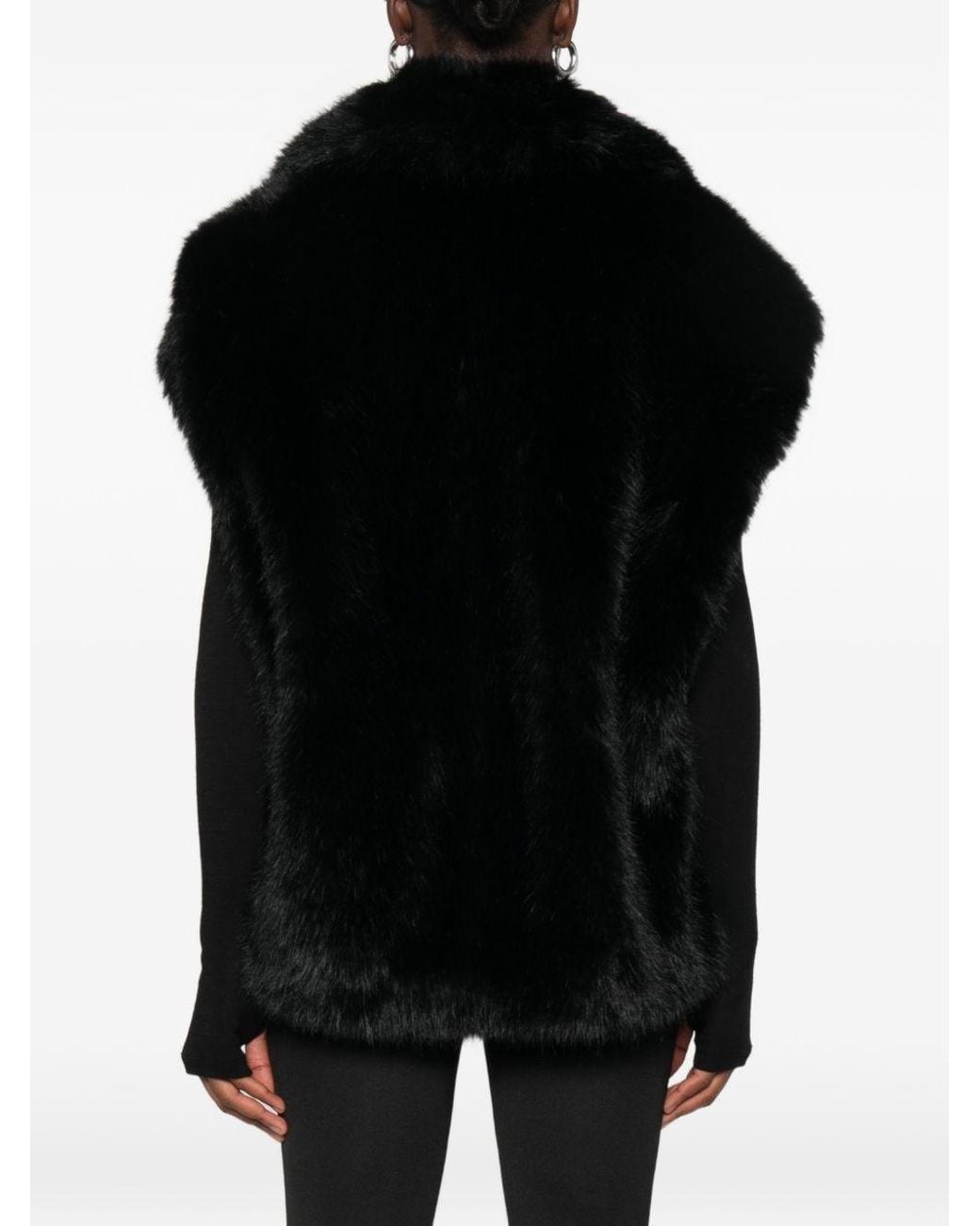 Stand Studio Black Kinley Faux Fur Vest