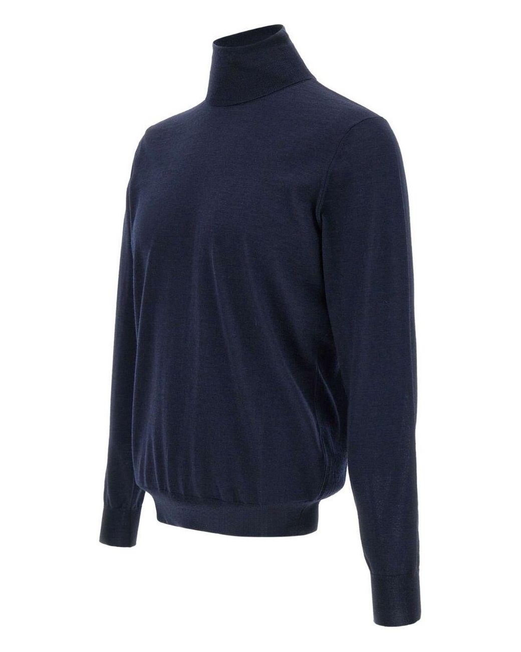 FILIPPO DE LAURENTIIS Blue Merino Wool Turtleneck for men