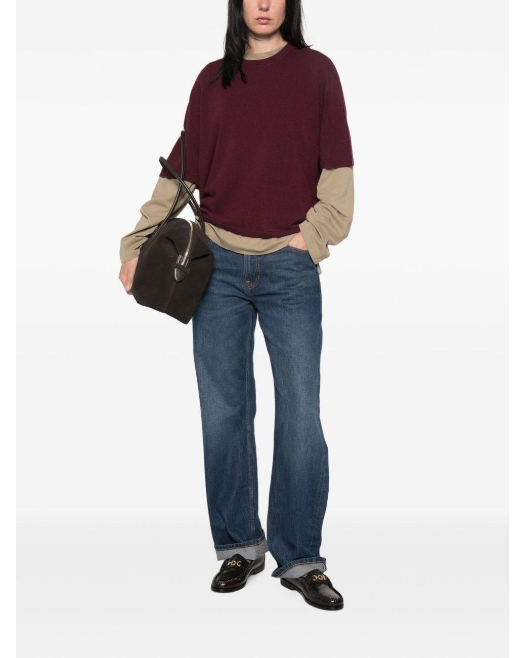 Soft Goat Purple Cashmere T-Shirt