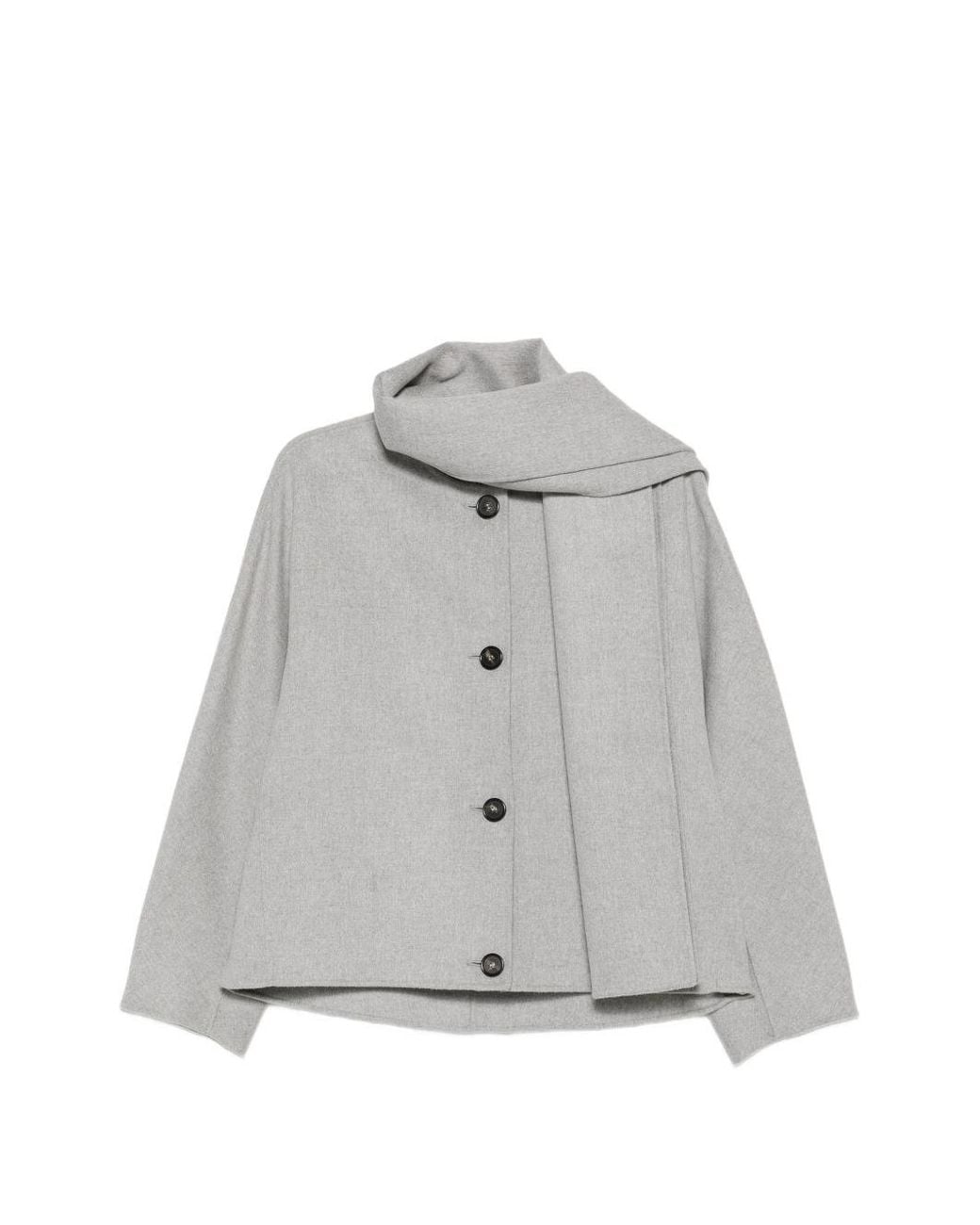 Max Mara Gray Wool Short Jacket