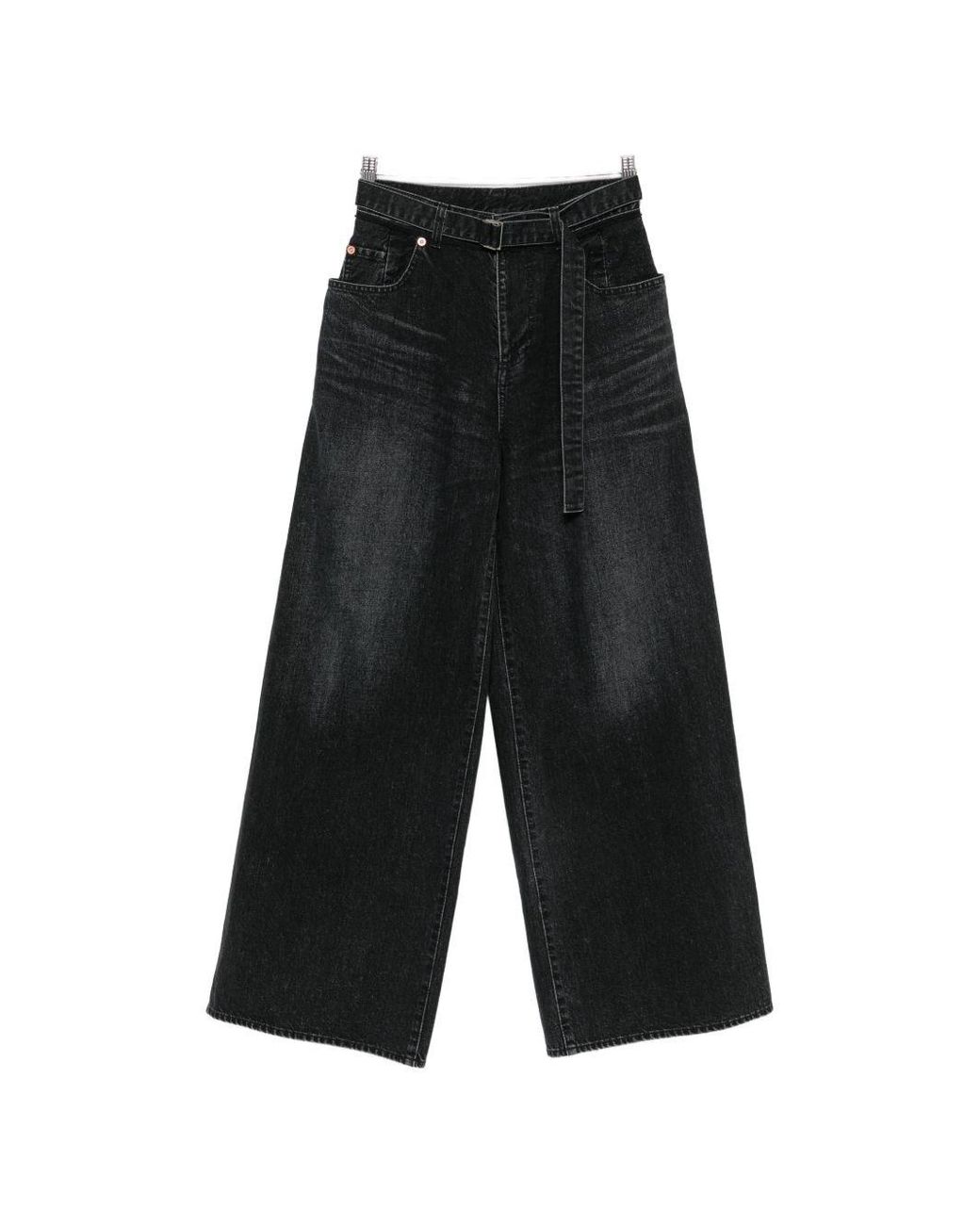 Sacai White Wide-Leg Denim Jeans