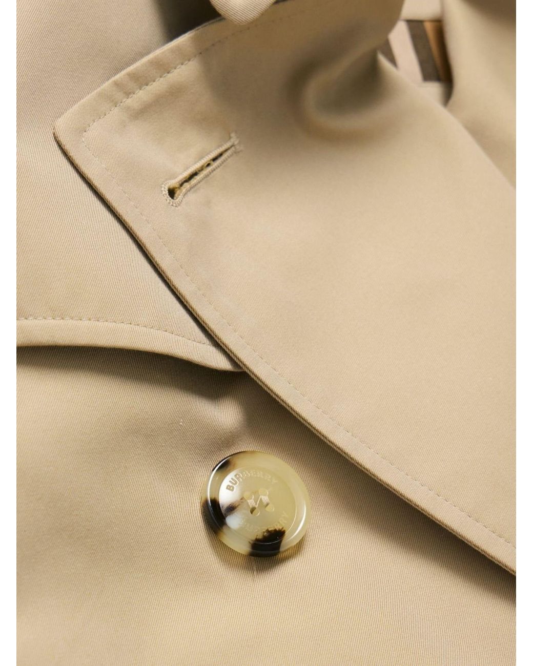 Burberry Natural Double-Breasted Trench Coat for men