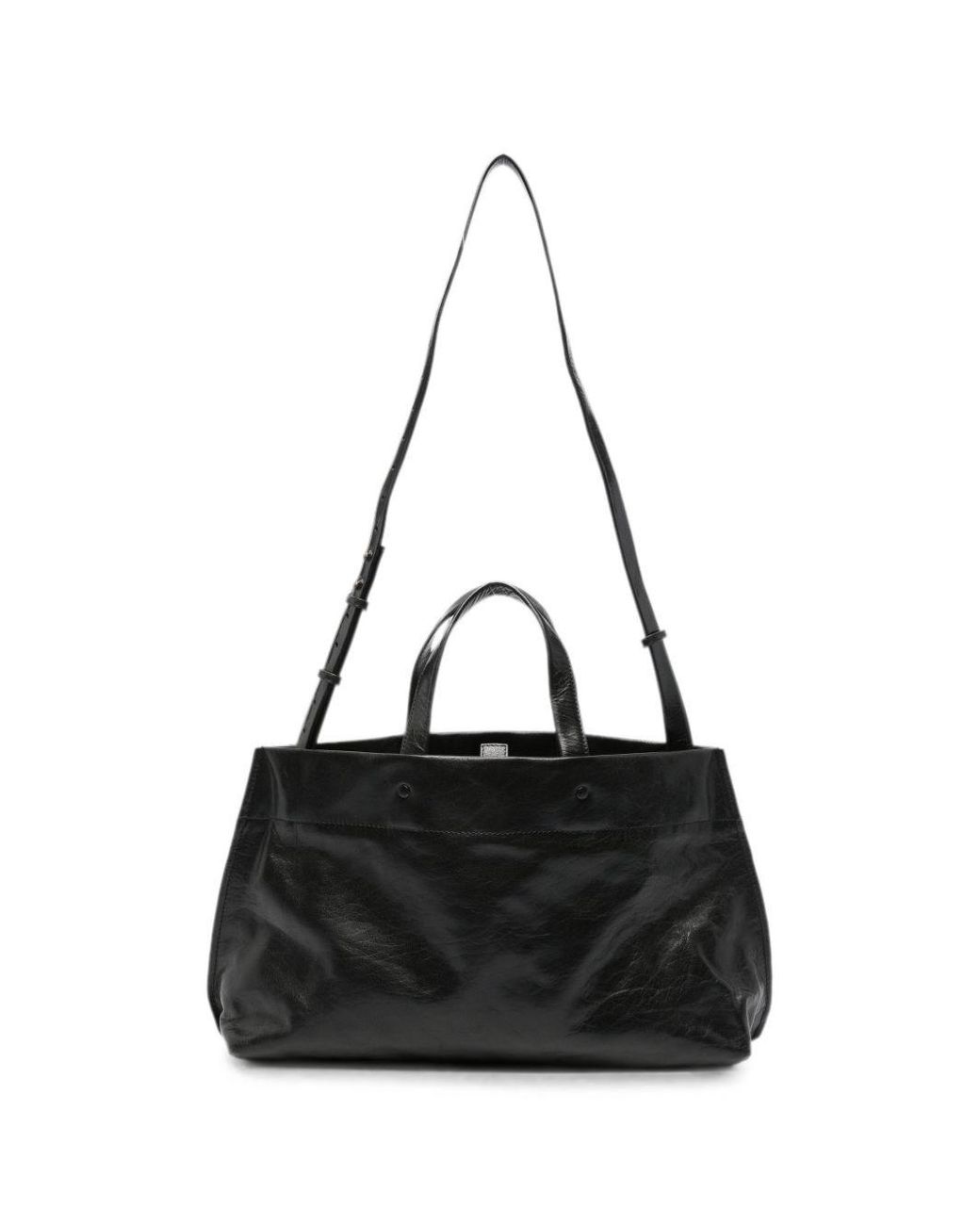 Lihann George Black Elli Leather Tote Bag