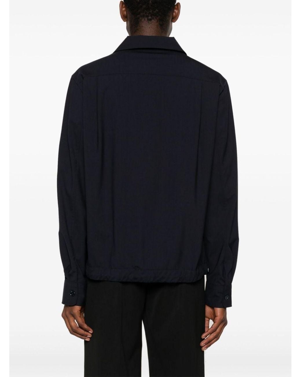 Givenchy Blue Logo Plaque Shirt for men