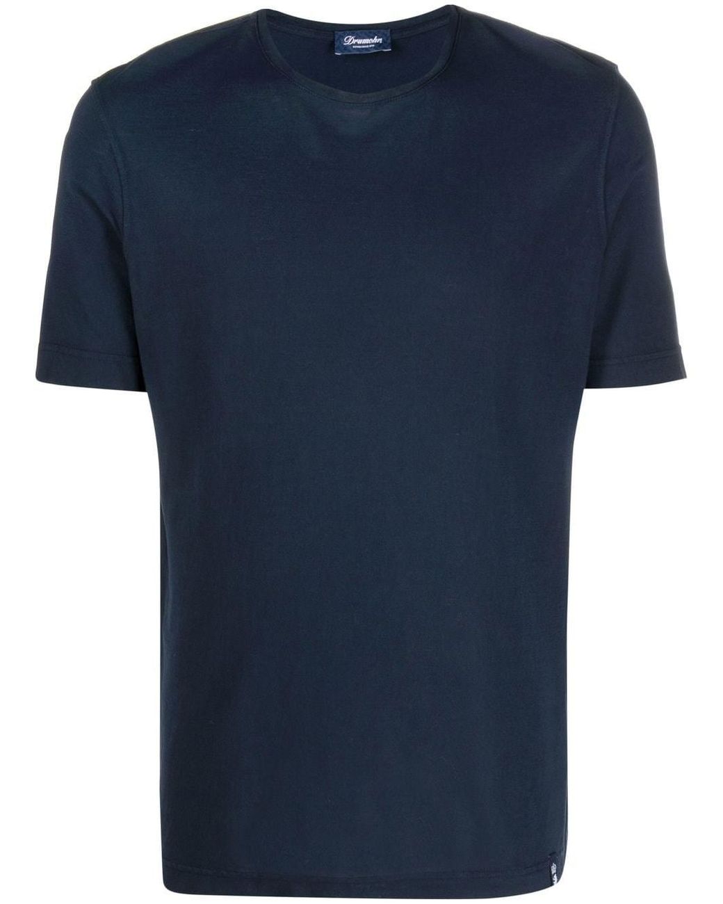 Drumohr Blue Crew Neck T-Shirt for men