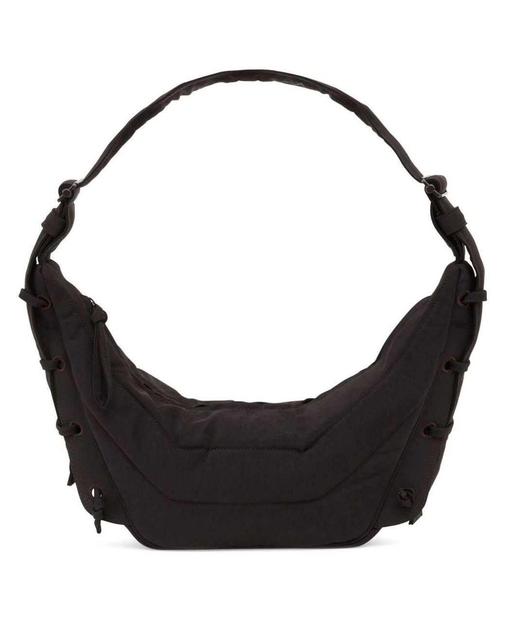 Lemaire Black Soft Game Small Nylon Shoulder Bag