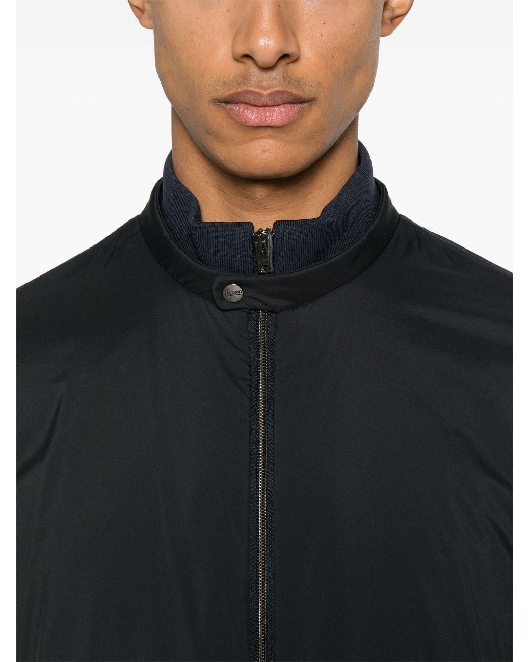 Giacca Blouson Con Zip di Herno in Blue da Uomo