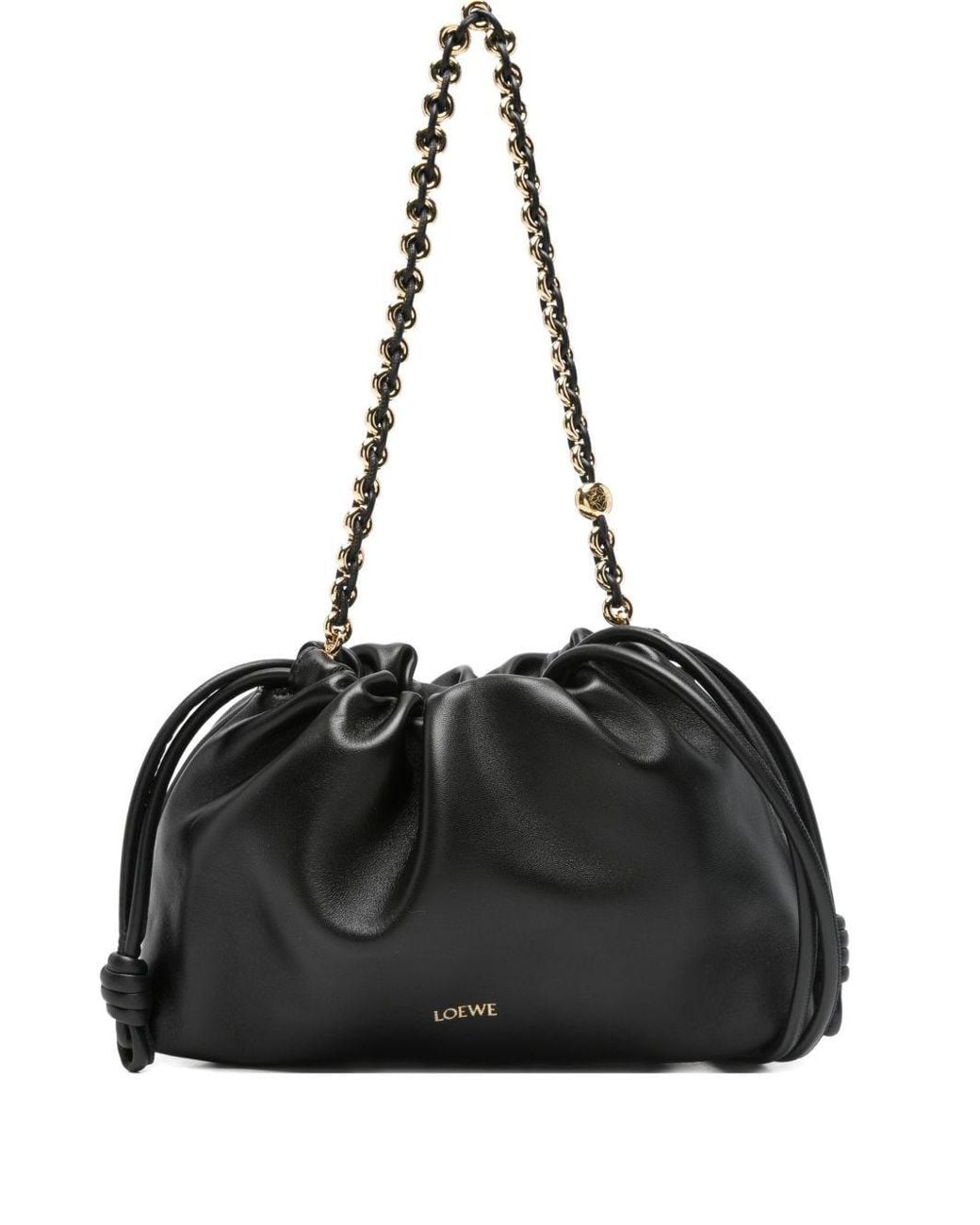 Loewe Black Flamenco Medium Leather Clutch