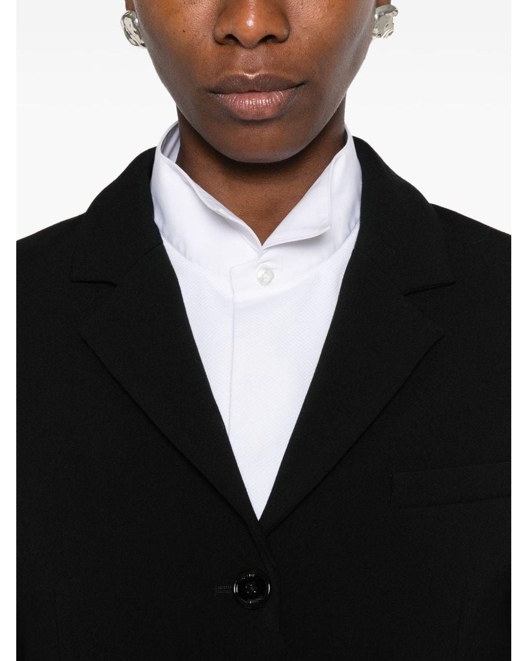 Totême Black Wool Blend Blazer Jacket