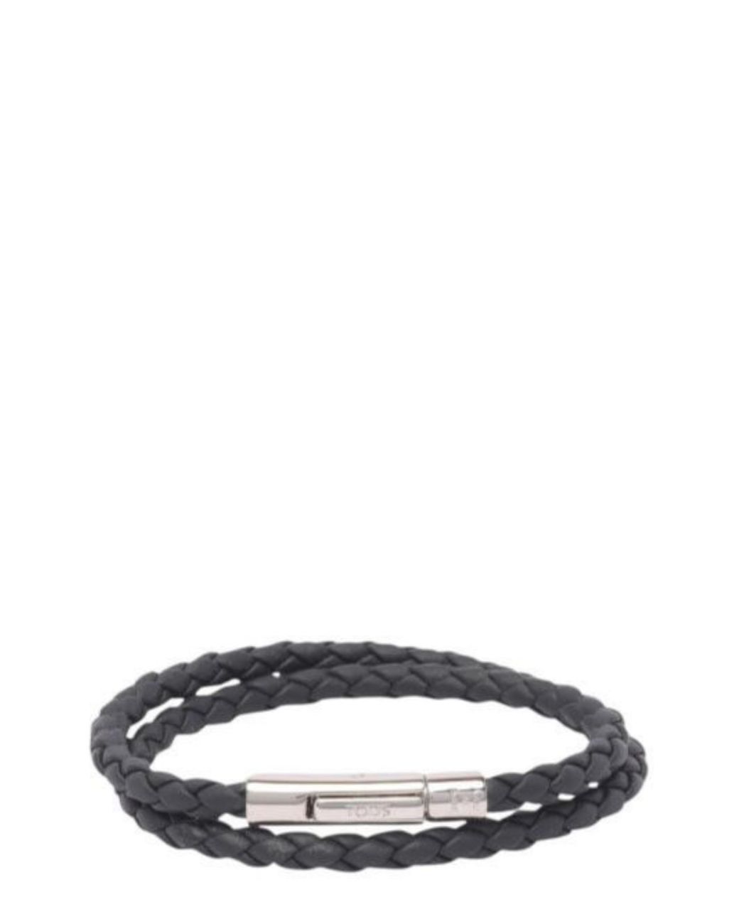Tod's Black Double Wrap Bracelet for men