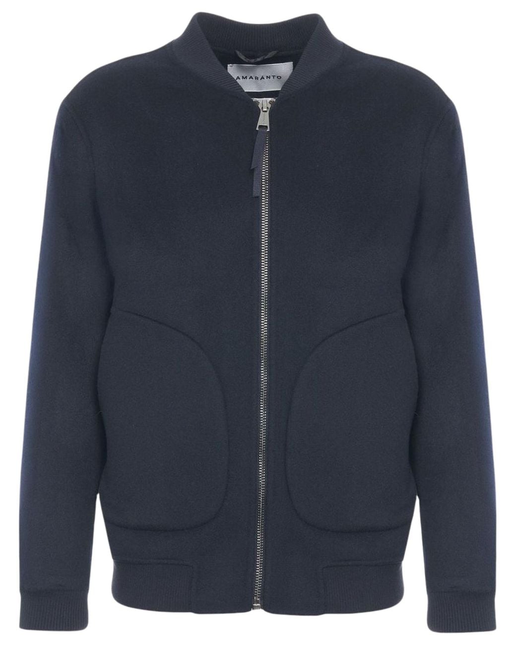Amaranto Blue Zipped Bomber Jacket for men