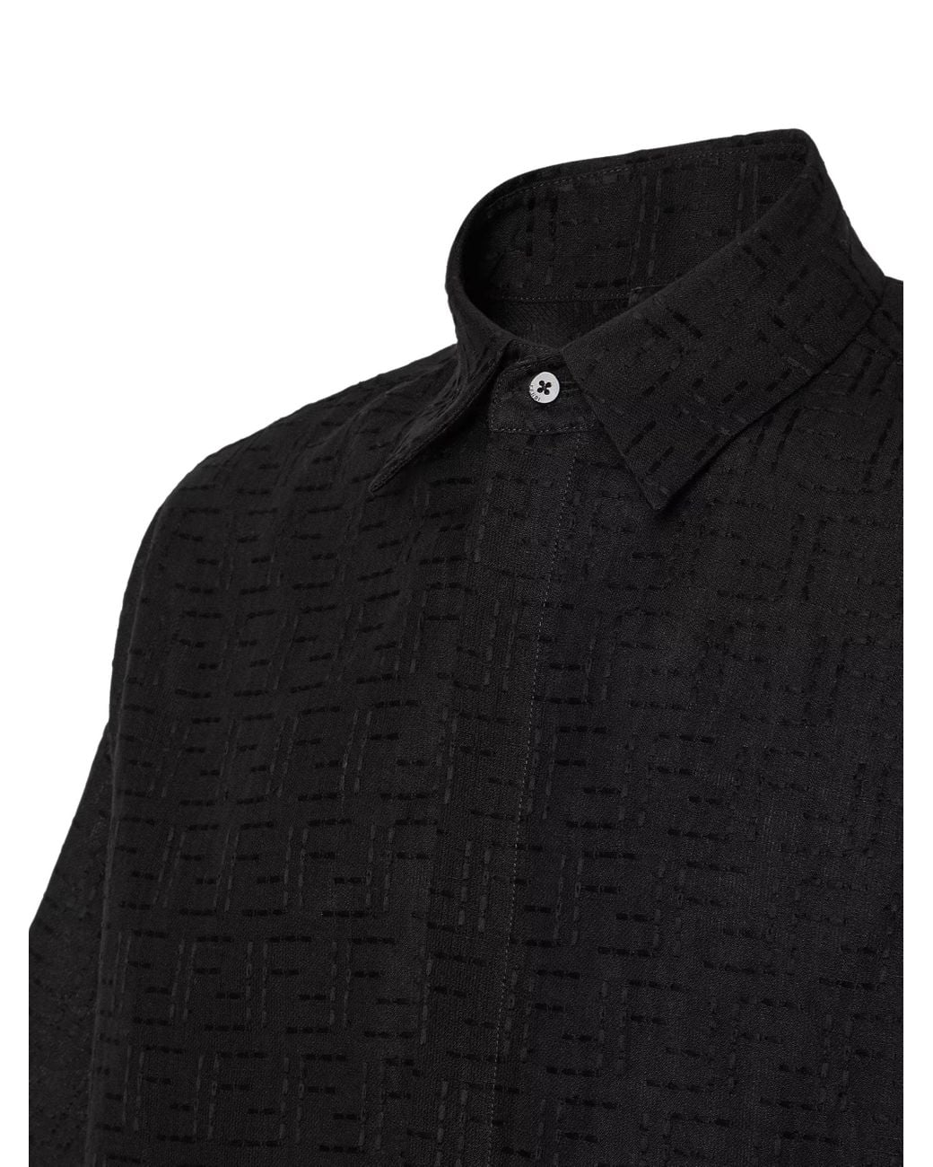 Fendi Black Ff Jacquard Shirt for men