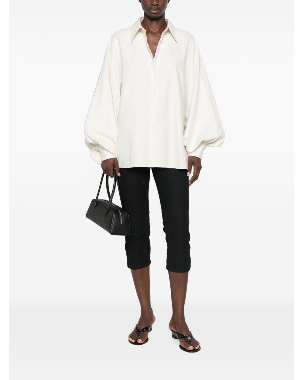 SOSUE White Flannel Shirt