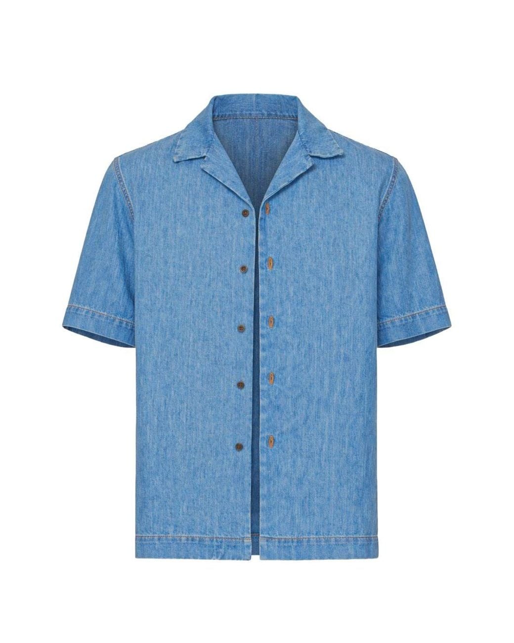 Dries Van Noten Blue Cotton Shirt for men