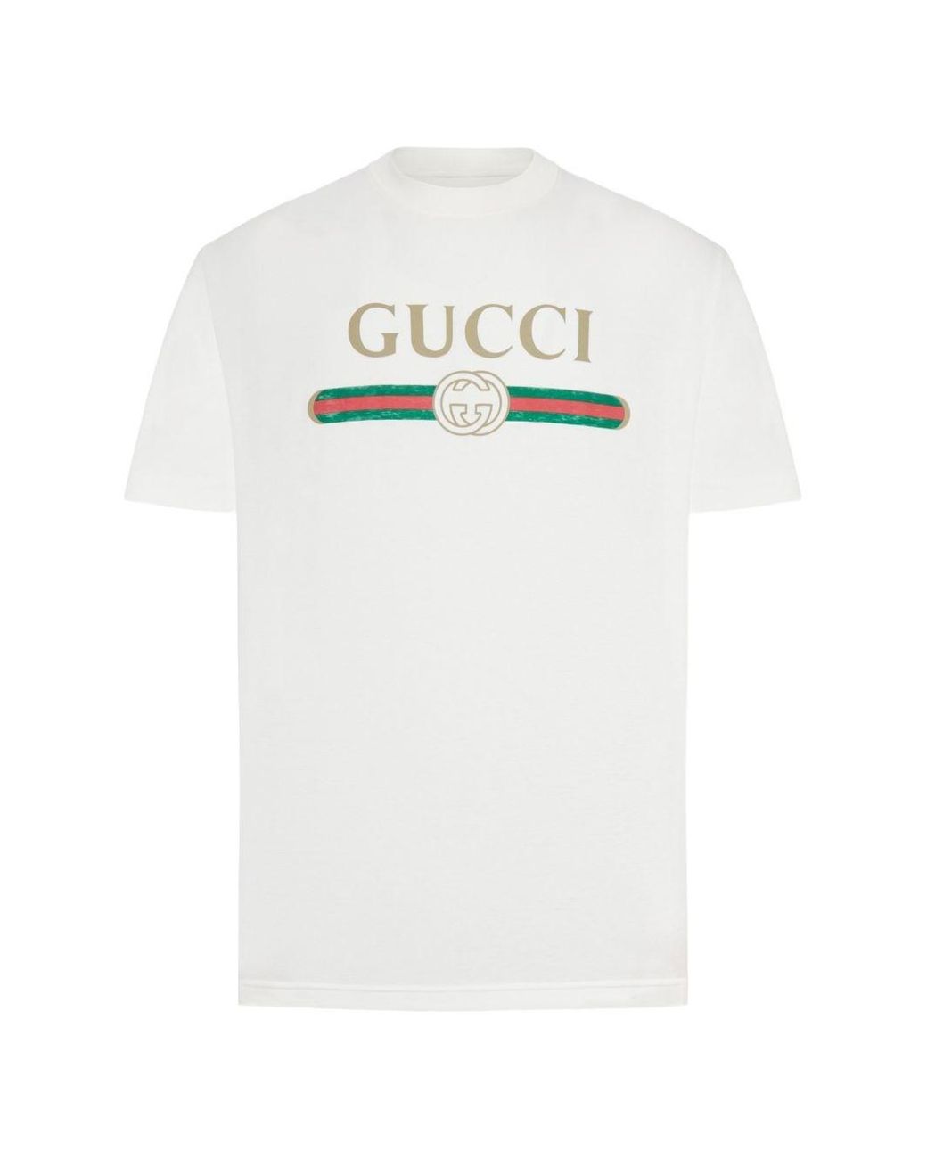 Gucci White Logo Cotton T-Shirt