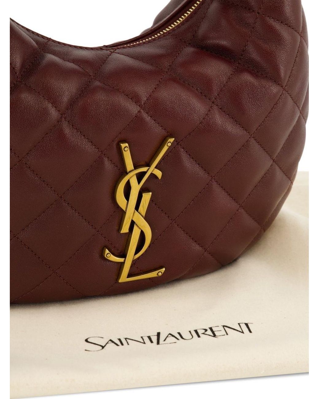 Saint Laurent Brown Icarino Leather Hobo Bag