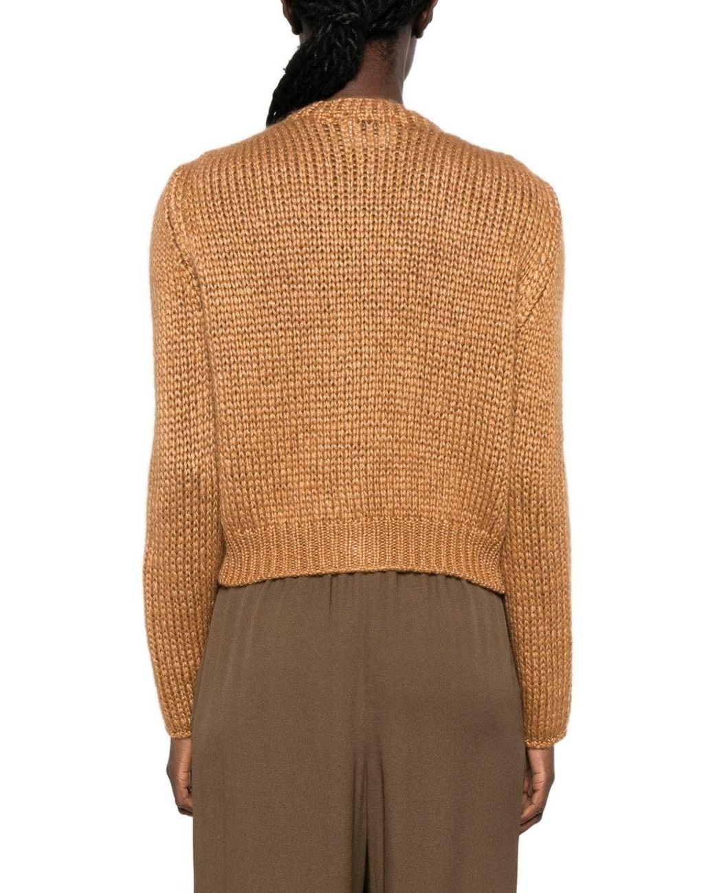 Forte_forte Natural Cashmere Blend Kitted Cardigan
