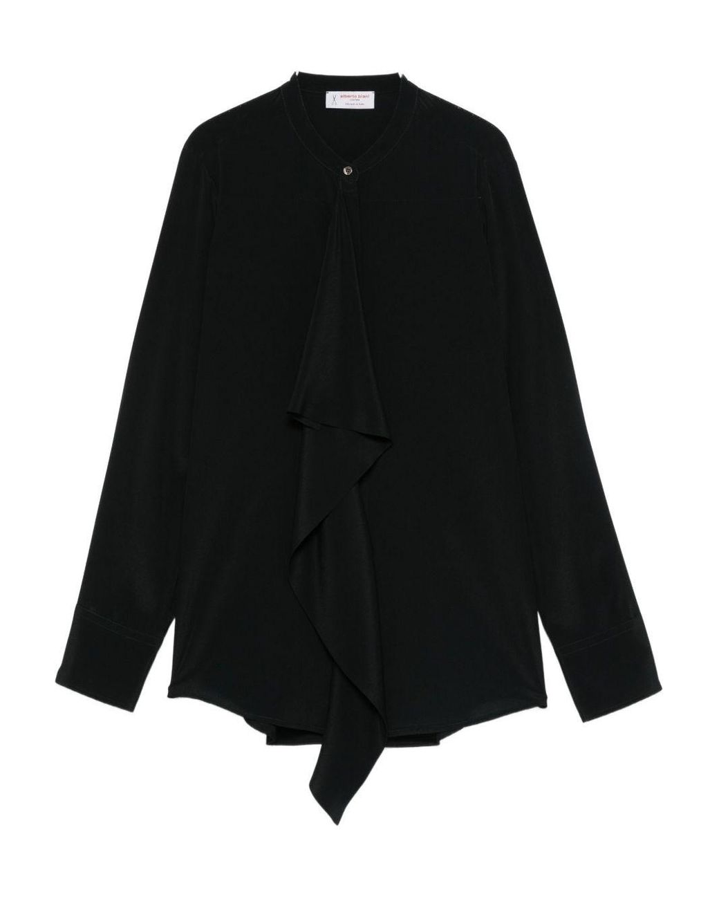 Alberto Biani Black Silk Shirt