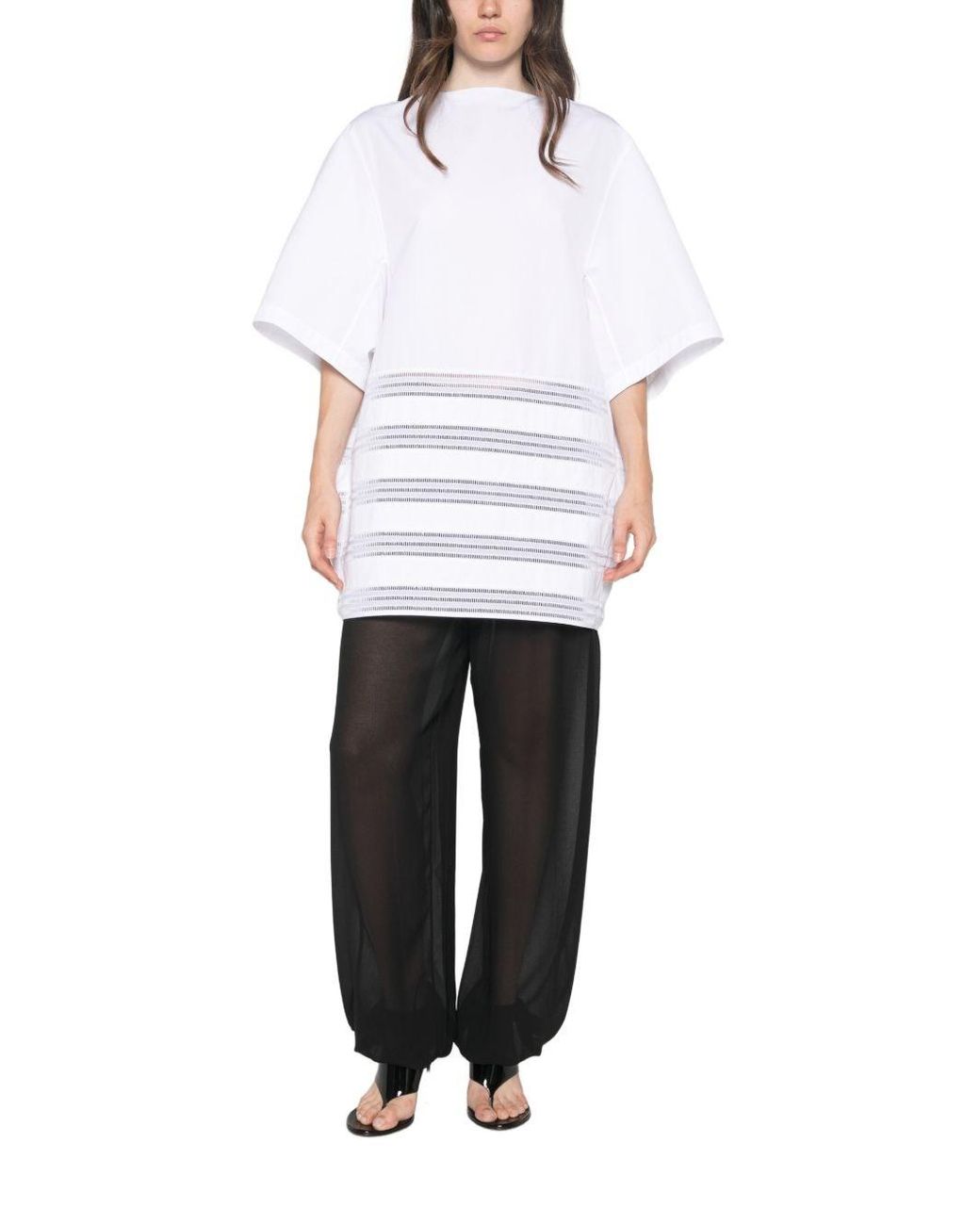 Alaïa White Cotton Round Dress