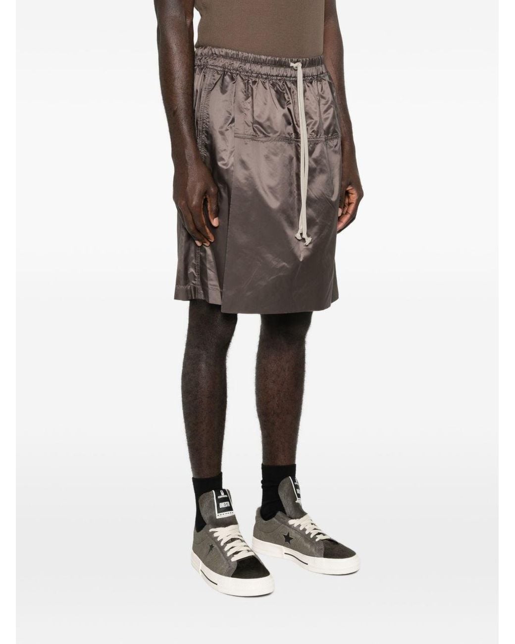 Moncler Brown Nylon Midi Skirt