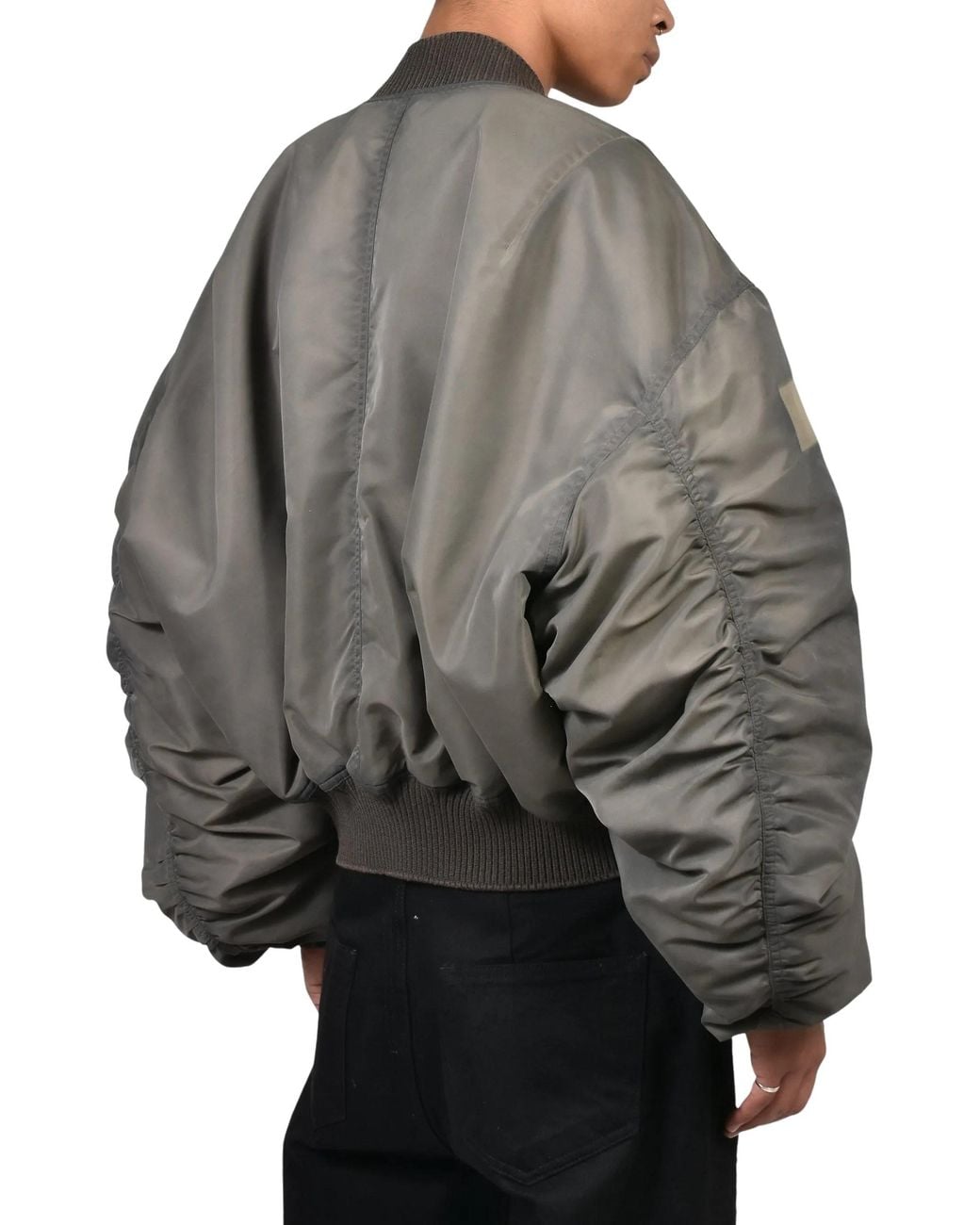 Rick Owens Gray Secchia Bomber Jacket for men