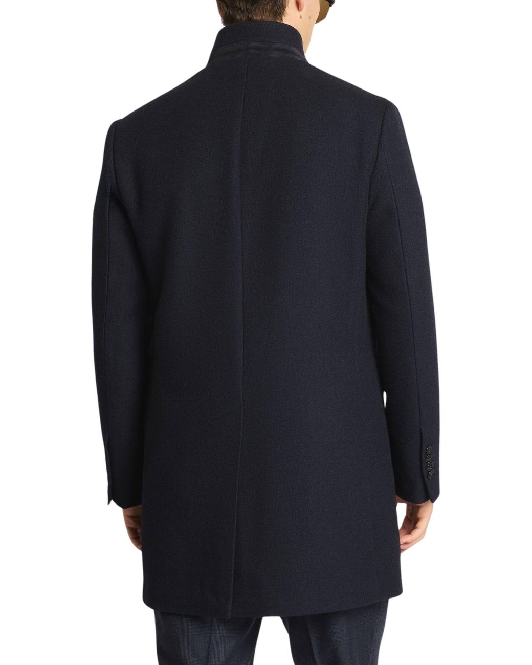 Fay Blue Lobster-Clasp Single-Breasted Coat for men