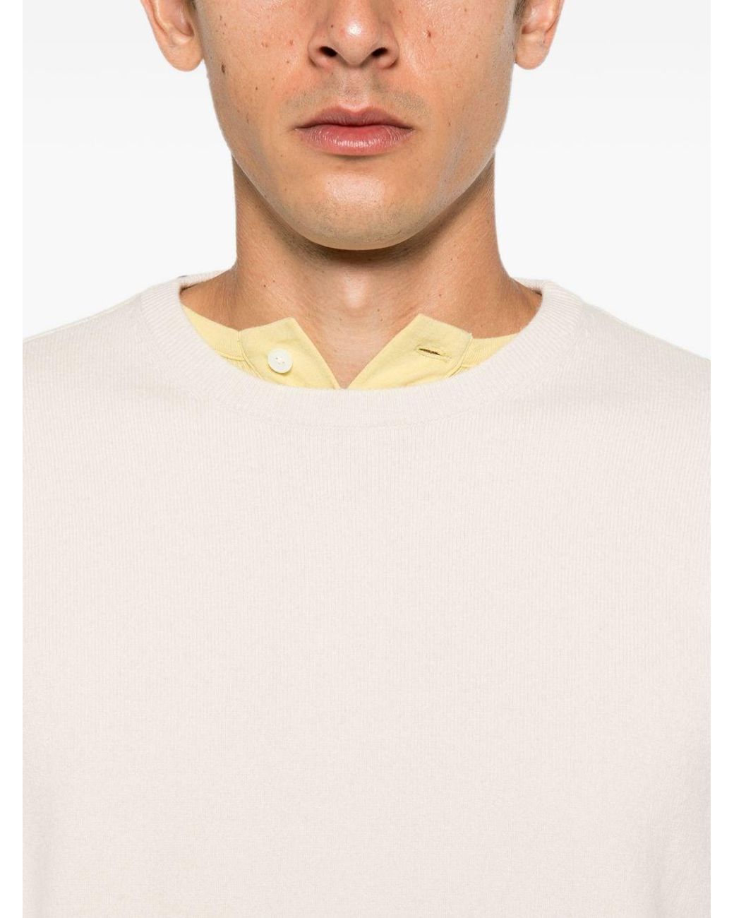 Extreme Cashmere White Cashmere Crewneck Sweater