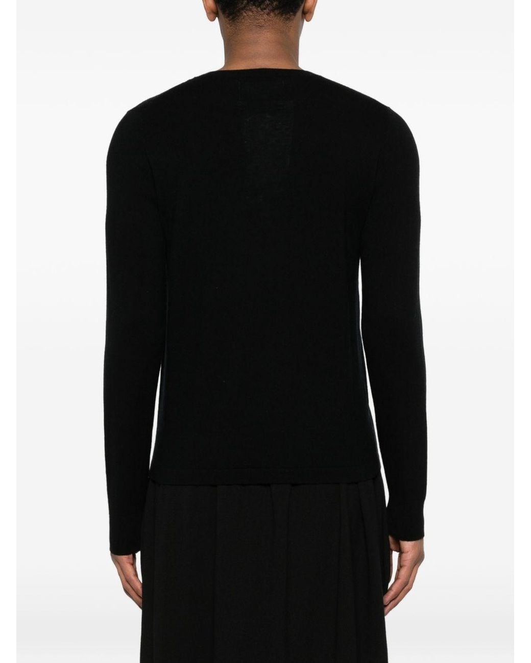 Extreme Cashmere Black Wool And Cashmere Crewneck Sweater
