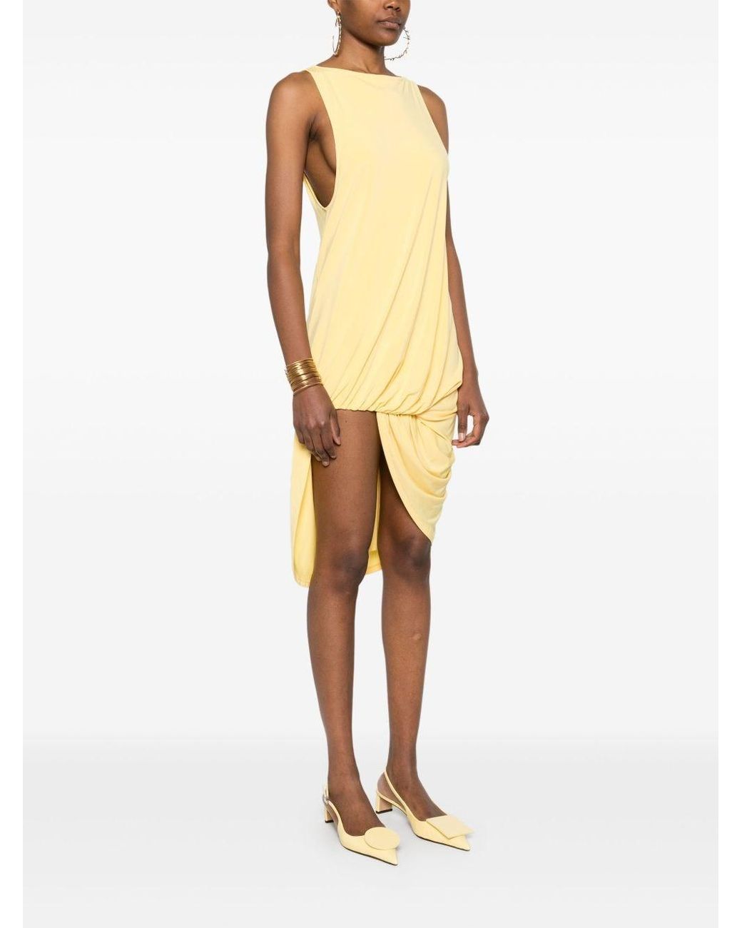Jacquemus La Robe Peplo Courte Dress in Natural | Lyst