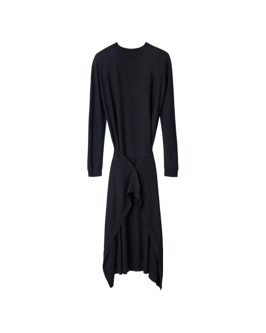 Lemaire Blue Wool Blend Long Dress