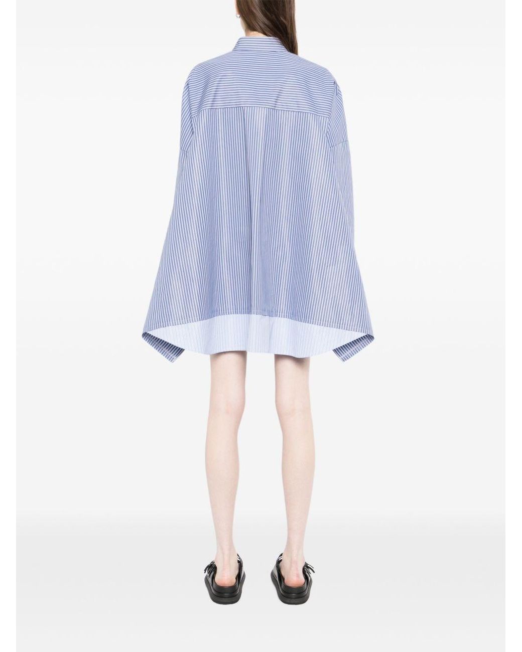 Sacai Blue Striped Cotton Shirt