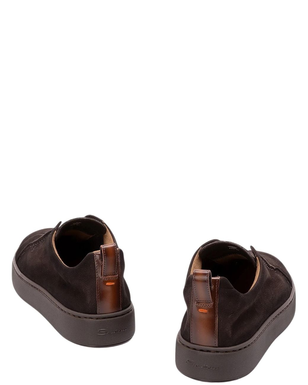 Santoni Brown Victory Slip-On Sneakers for men