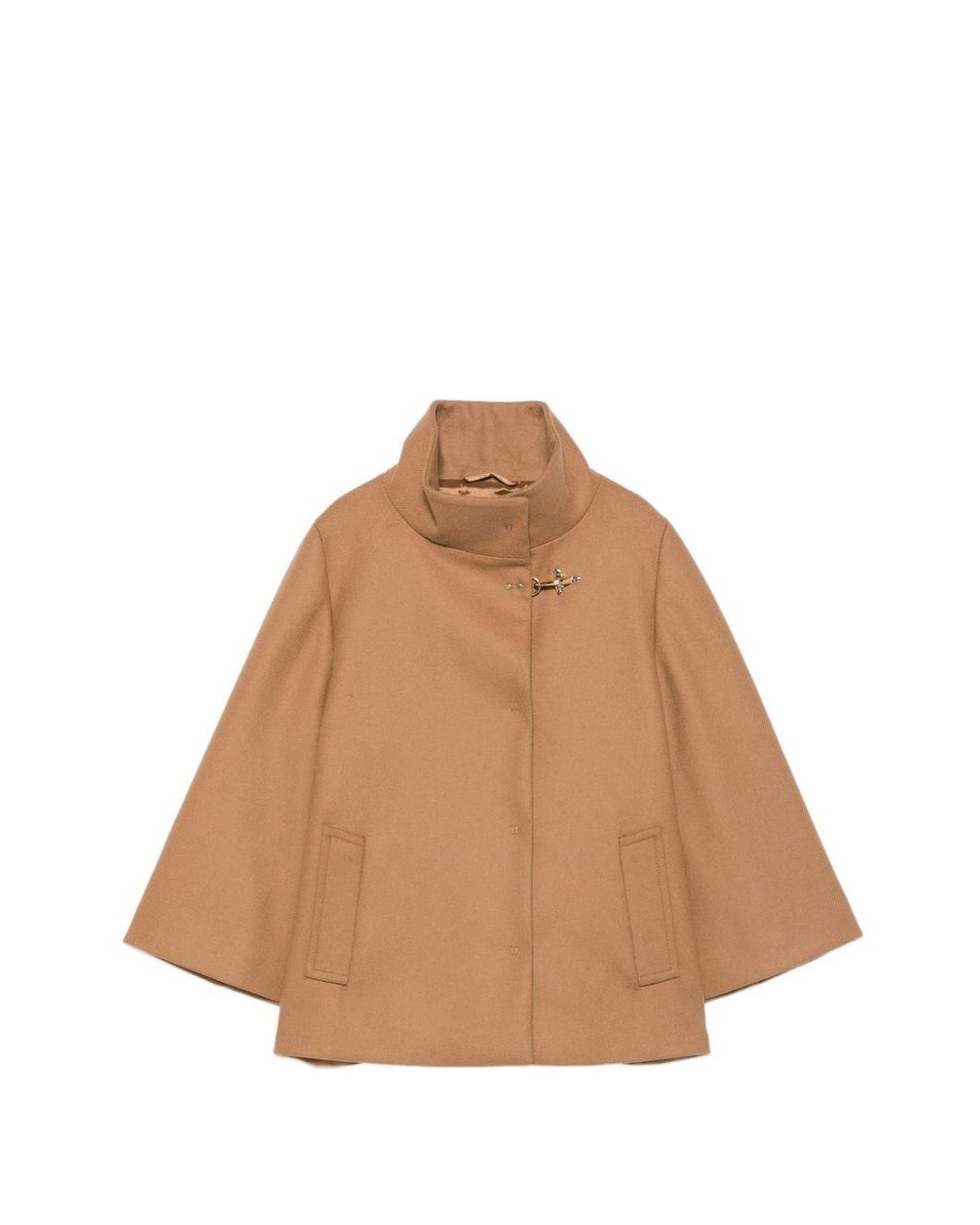 Fay Natural Wool And Cashmere Cape