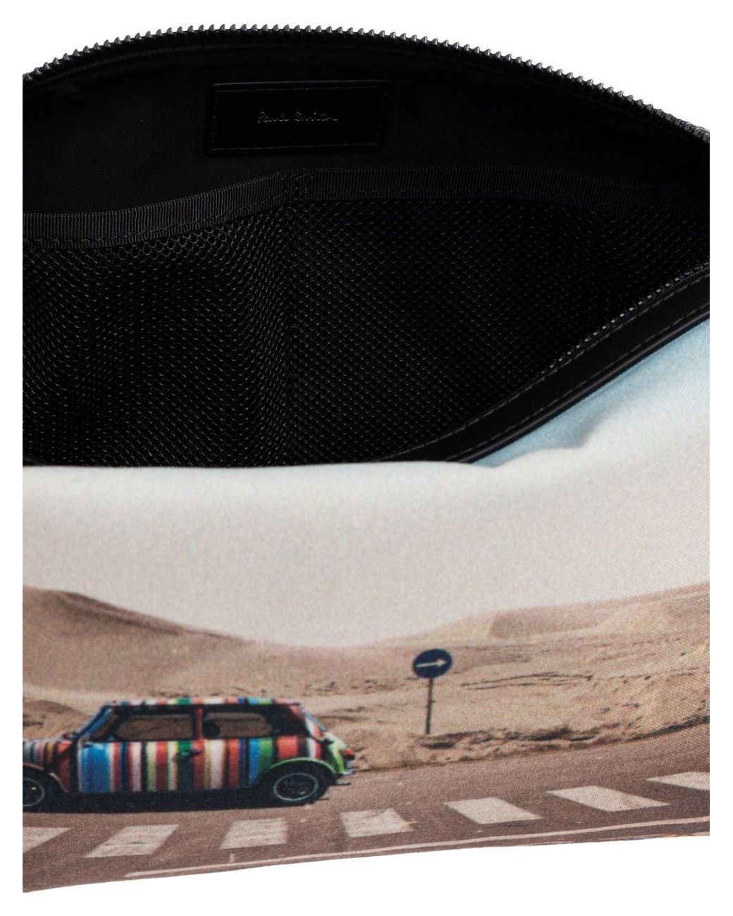 Paul Smith Blue Printed Leather Wash Bag for men